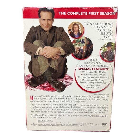 2006 Monk Tony Shalhoub Complete First Season 1 Four Disc DVD Box Set Collection - Picture 2 of 2